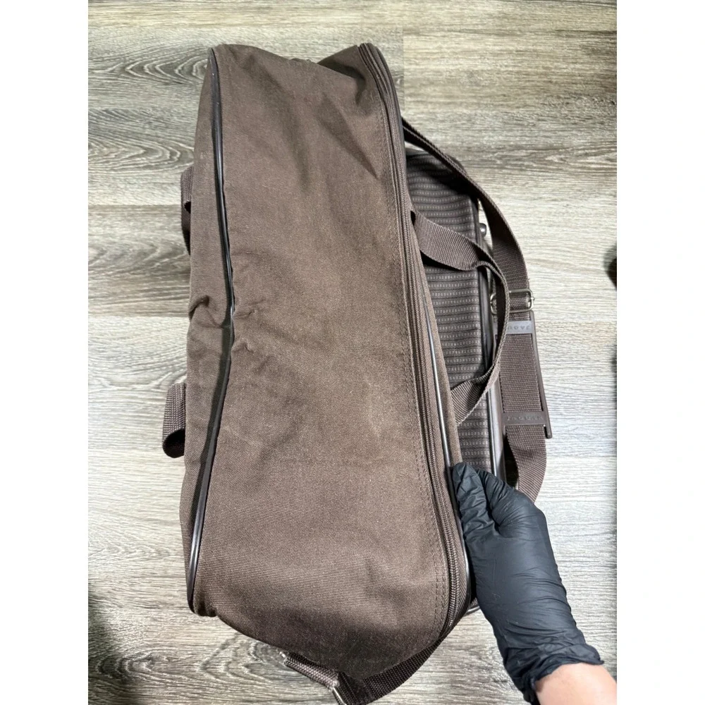 Jaguar JC Penney Vintage Brown Canvas Duffel Bag Carry On Travel Luggage Rare